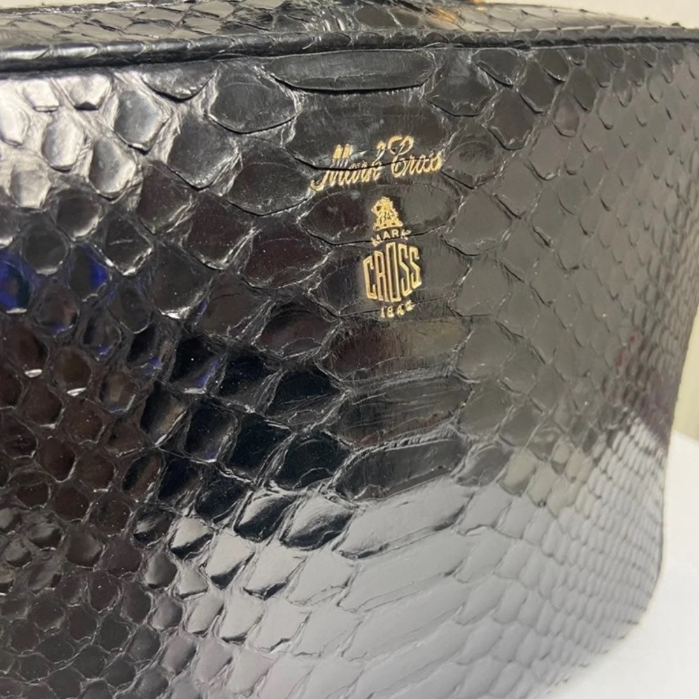 Mark Cross Laura Python HandBag - Picture 3 of 12